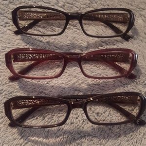 Set of 3- Design Optics reading glasses